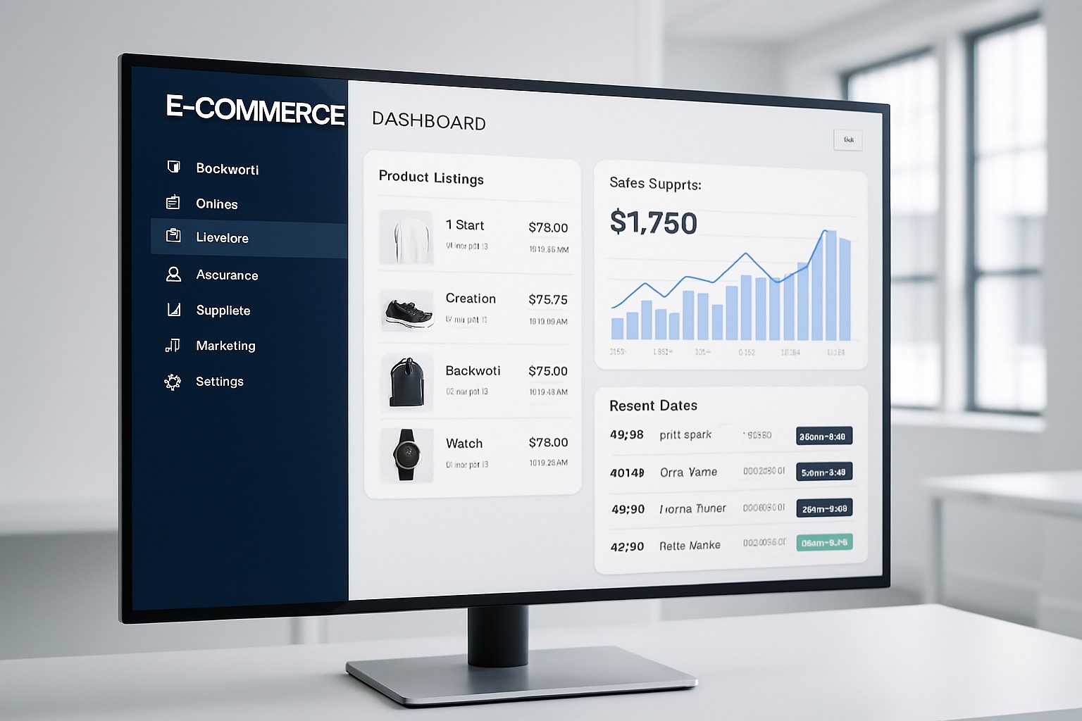 E-Commerce icon – shopping cart and credit card