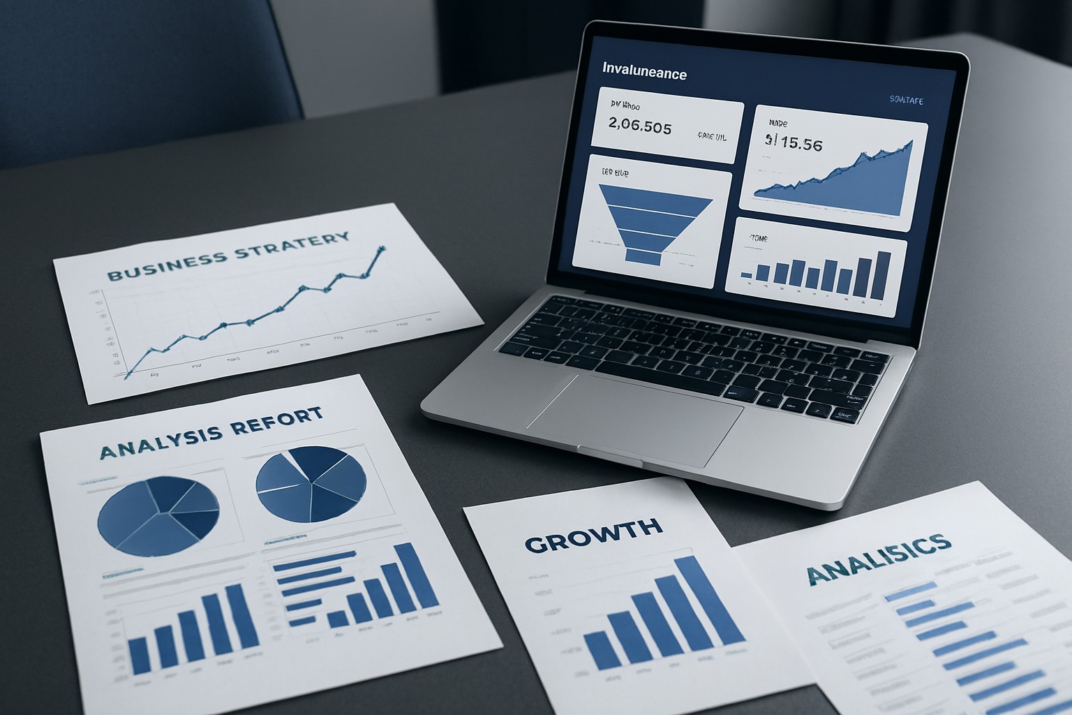 Digital Strategy icon – growth chart and gear