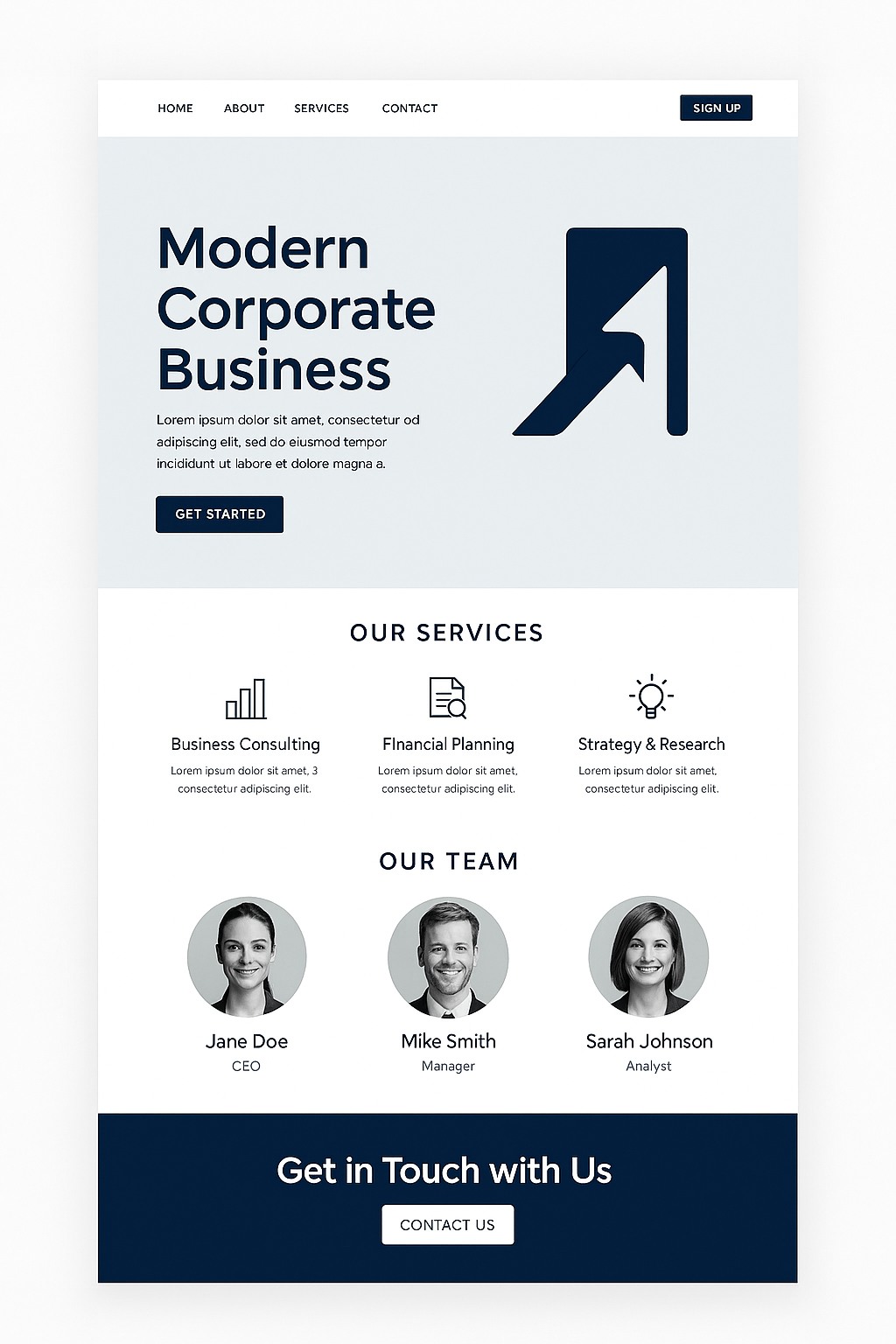 Corporate website for BuildCorp